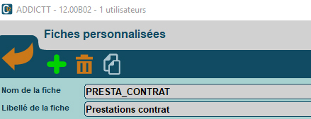 Champs et Fiches Perso Codial