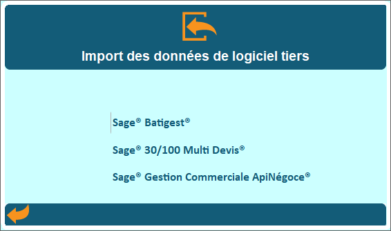 Import d&rsquo;un logiciel tiers dans Codial