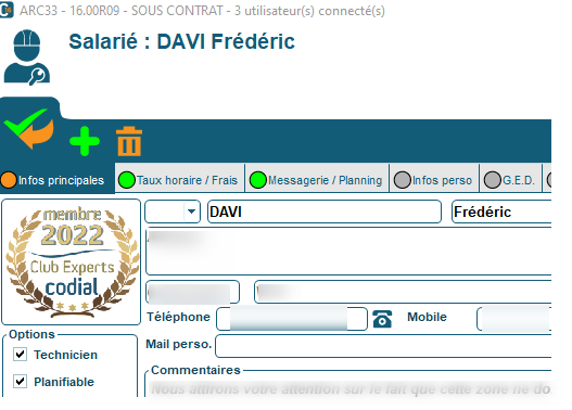 Comment paramétrer le salarié pour analyser les heures travaillées ?