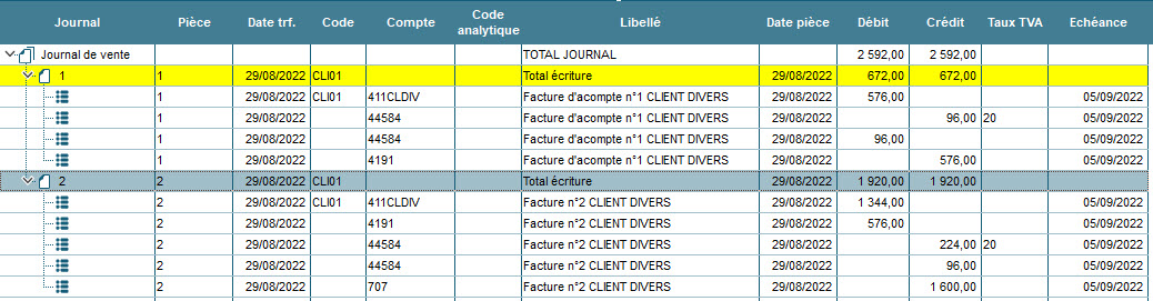 Transfert comptable Codial : configuration et écriture