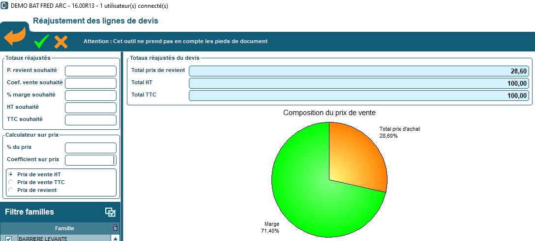 Comment modifier le prix d’un devis dans Codial ?