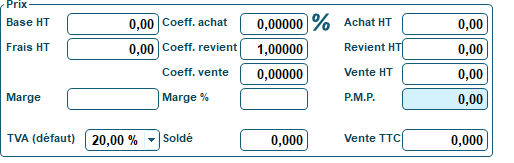 Calcul des prix dans Codial